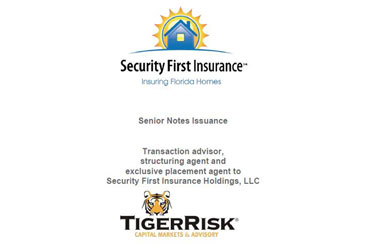 Security First Insurance Holdings $75 million Senior Notes Issuance